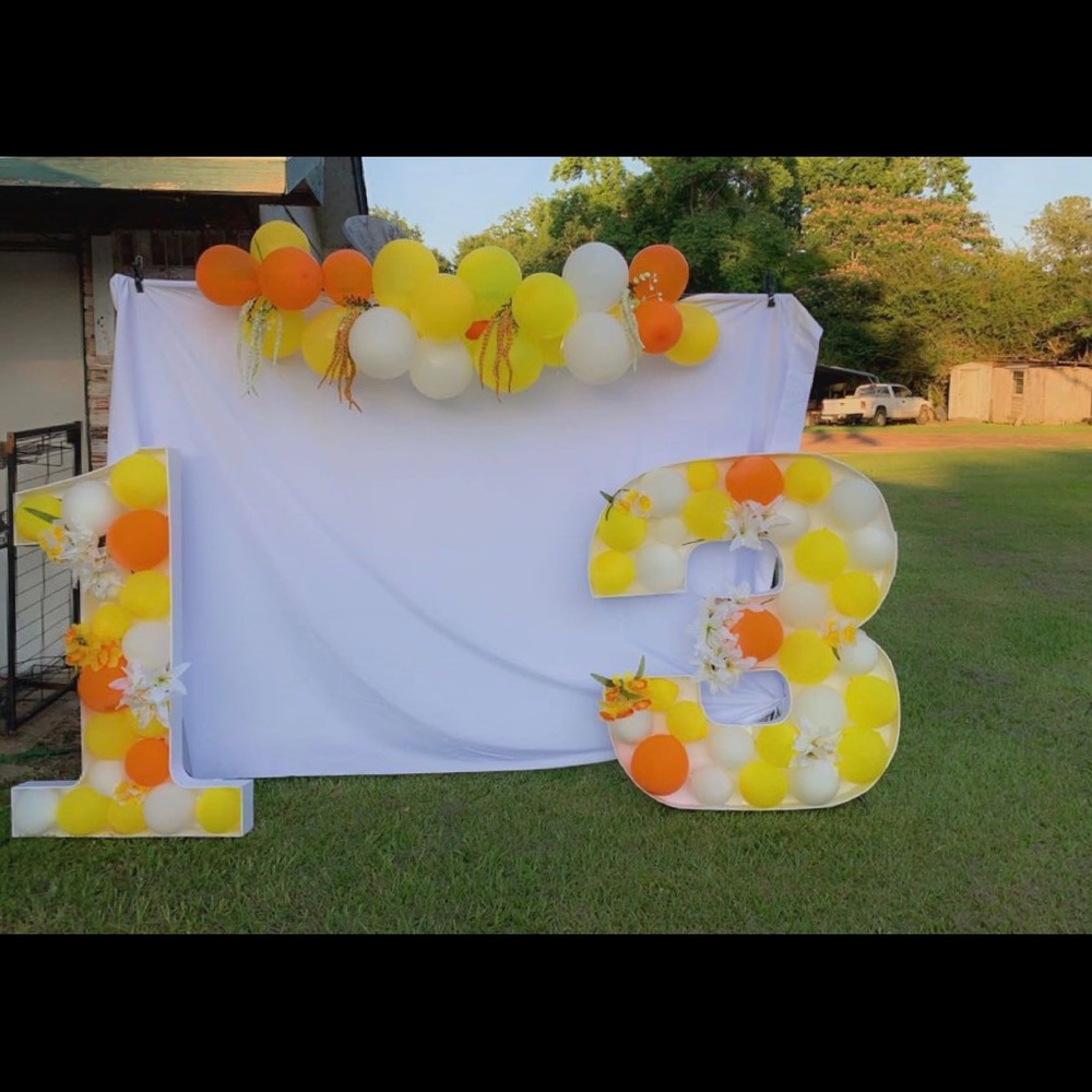 Giant 3 ft mosaic letters/numbers